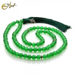 Japa Mala de jade en bolas de 8 mm - Verde