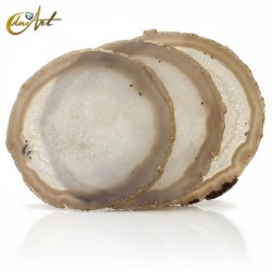 Familia de chapas de Ágata beige