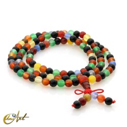 Mala tibetano de ágata - 6 mm - Ágata multicolor