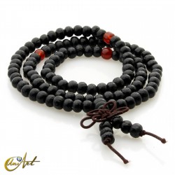 Japa mala de madera, cuentas de 6 mm - Negro.