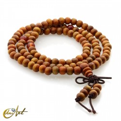 6 mm wooden beads Tibetan Buddhist Mala - Natural