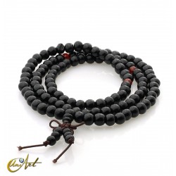 Japa mala de cuentas de madera 8 mm - Negro.