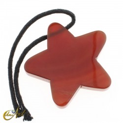 Estrella, colgante sin metal - Carneola