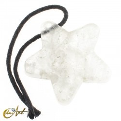 Estrella, colgante sin metal - Cristal de Roca