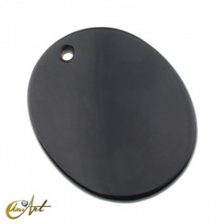 Large oval pendant without metal - Onyx