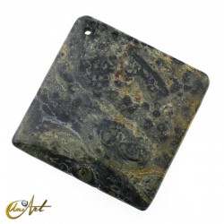 Abalorio cuadrado de piedra natural - Jaspe Kambala