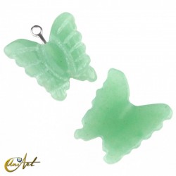 Mariposa tallada en piedra natural - Aventurina Verde