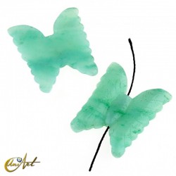 Mariposa en jade o aventurina para enfilar - Aventurina Verde
