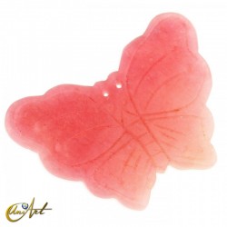 Butterfly, jade or onyx bead - Rose Jade