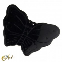 Mariposa, abalorio en jade u ónix - Ónix