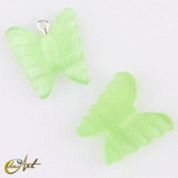 Butterfly in synthetic cat eye - Green