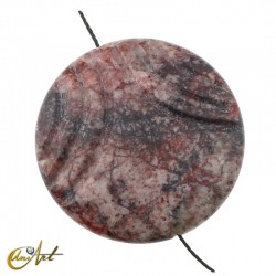 Abalorio circular tipo cuenta - Jaspe