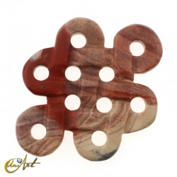 Infinite knot in natural stone - large - Jasper