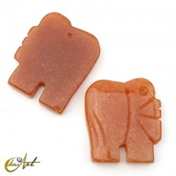 Base elephant to embed - Orange Aventurine
