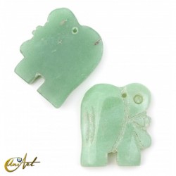 Base elephant to embed - Green Aventurine