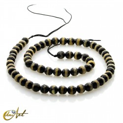 Ágata Dzi - cuentas facetadas - 6 mm