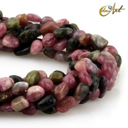 Colorful tourmaline irregular beads