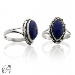 Lapislázuli en plata 925, anillo marquesa Kore - 17