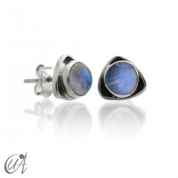 Pendientes triangular de plata 925 con piedra - Piedra Luna