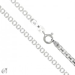 Cadena bismark en plata de ley - 3mm - 19 cm