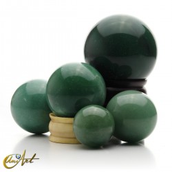 Green quartz spheres - 3.6 cm