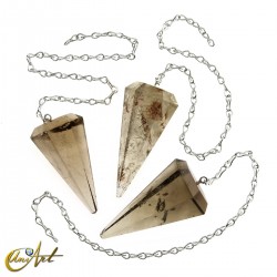 Péndulo para Reiki y Radiestesia de cuarzo (Brasil) - Cuarzo ahumado