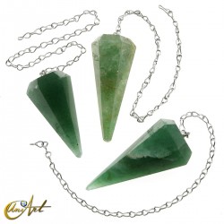 Péndulo para Reiki y Radiestesia de cuarzo (Brasil) - Cuarzo Verde