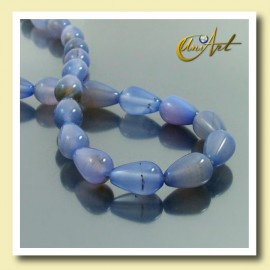 Blue Agate beads in tear shape﻿﻿﻿ 13x8mm - 13 mm