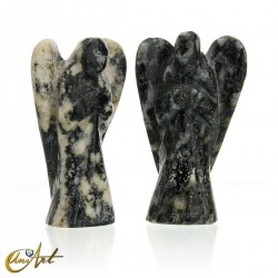 Ángel tallado en jaspe - Jaspe Cebra