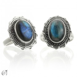 Anillo en plata y labradorita, modelo Maktub - 19