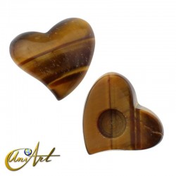 Corazón cabujón de piedras semipreciosas - Ojo de Tigre