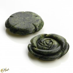 Serpentine Jasper Carved Rose