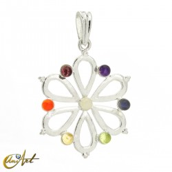 Colgante flor hindú de los Chakras