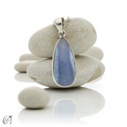 Colgante gota de calcedonia en plata - Modelo 5