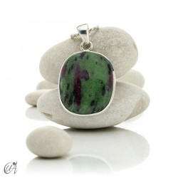 Silver and ruby pendant, various models -  Model 4