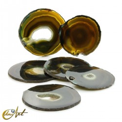 Set de lámina de ágata de tonos verdes - Modelo 2