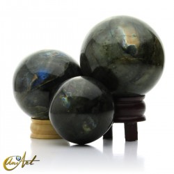 Labradorite sphere, Madagascar - 8.2 cm