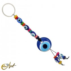 Turkish evil eye amulet colorful keychain