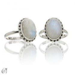 Kanda Sterling Silver Moonstone Ring - 14