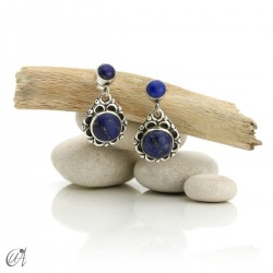 Iara earrings, silver 925 with stones - Lapis Lazuli