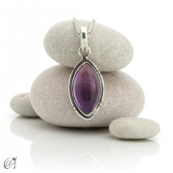 Silver and stones, Yací pendant - Amethyst