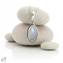 Plata y piedras, colgante Yací - Piedra Luna