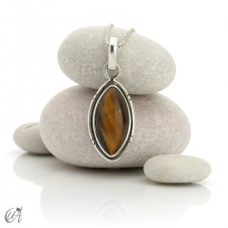 Plata y piedras, colgante Yací - Ojo de Tigre