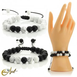 Pair of howlite and bian stone bracelets - Model 2