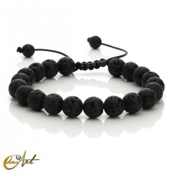 Adjustable gemstone bracelet - Lave