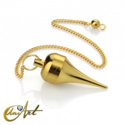 Pointed metal pendulum - Color: brass