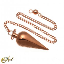 Péndulo cónico semiesférico para Reiki y radiestesia - Color: Cobre