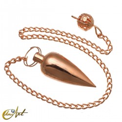 Metal semi-oval conical pendulum - Color: cooper