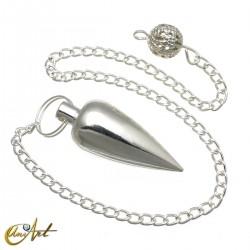Péndulo cónico semi-óvalo de metal - Color: Plata