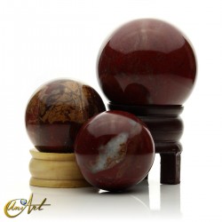 Esferas de jaspe rojo - 6.2 cm